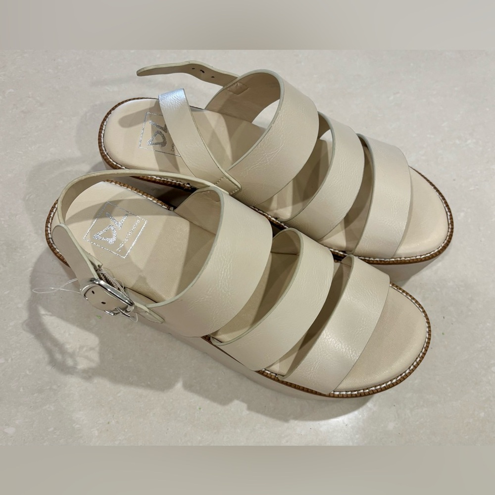 Dirty Laundry Cream Strappy Sandals